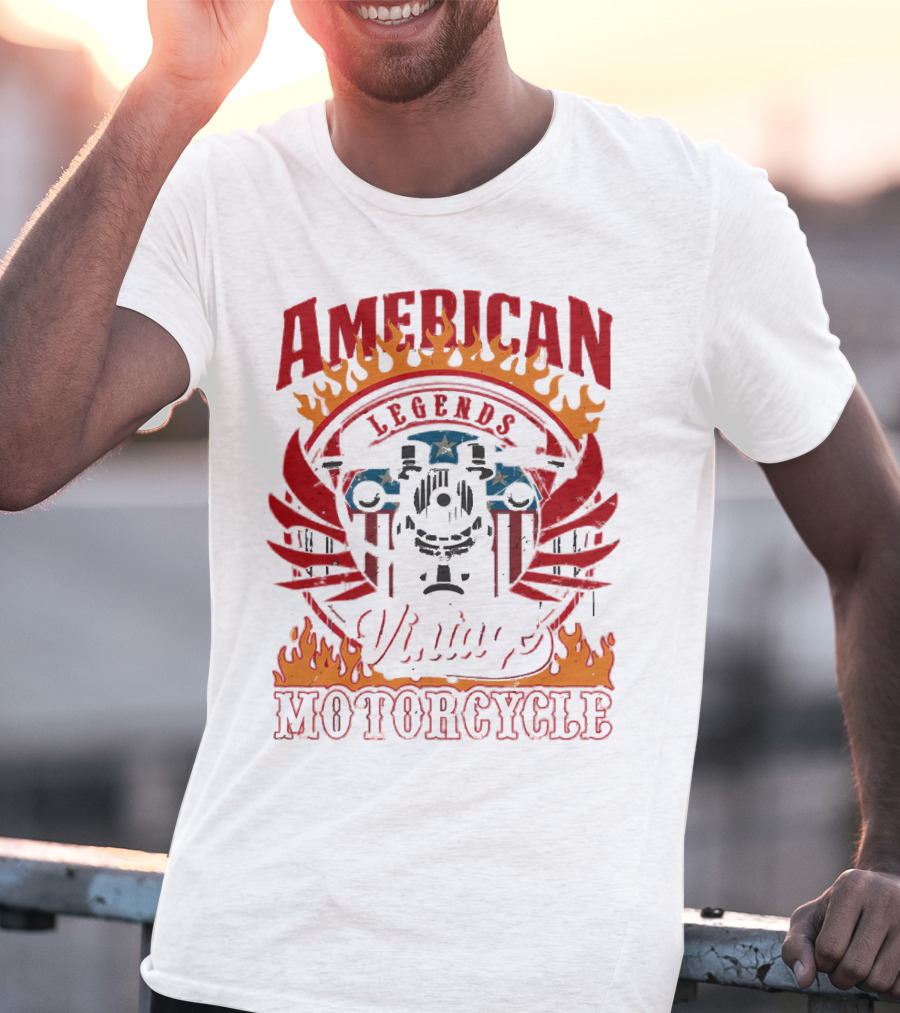 American Legends Vintage Motorcycle T-Shirt