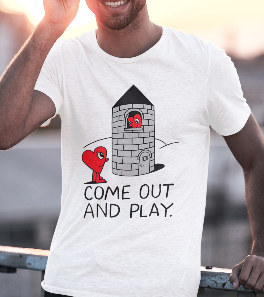 Come Out And Play Heart Characters By Tower T-Shirt