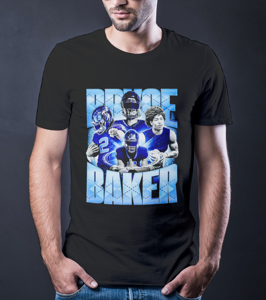 Bryce Baker East Forsyth Football Blue Graphics T-Shirt