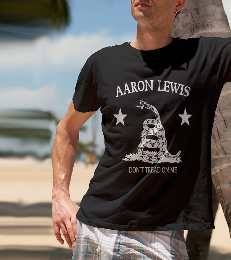 AARON LEWIS DON'T TREAD ON ME Snake Stars T-Shirt