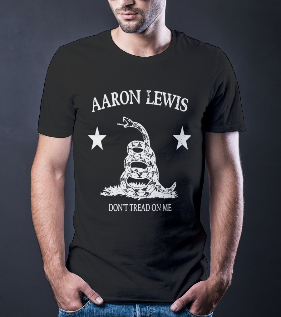 AARON LEWIS DON'T TREAD ON ME Snake Stars T-Shirt