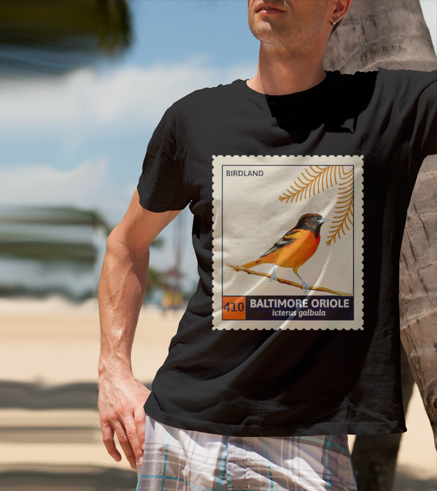 BIRDLAND 410 BALTIMORE ORIOLE Icterus Galbula T-Shirt