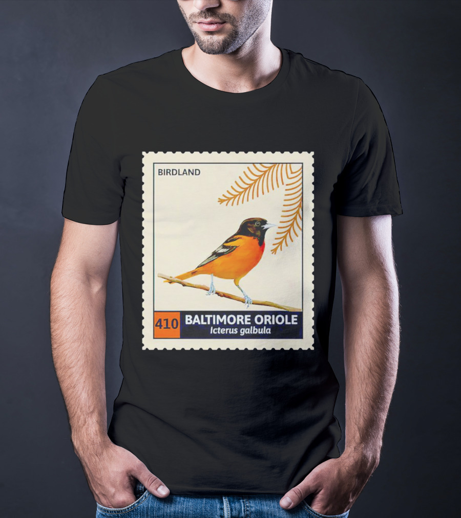BIRDLAND 410 BALTIMORE ORIOLE Icterus Galbula T-Shirt
