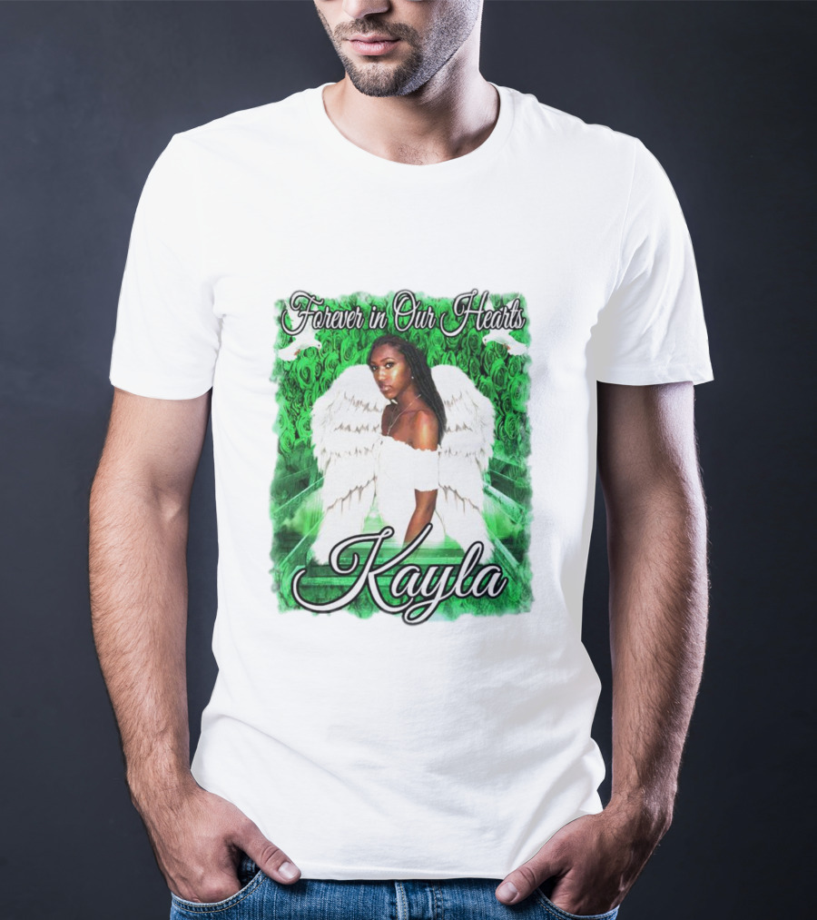 Forever In Our Hearts Kayla Angel Wings And Green T-Shirt