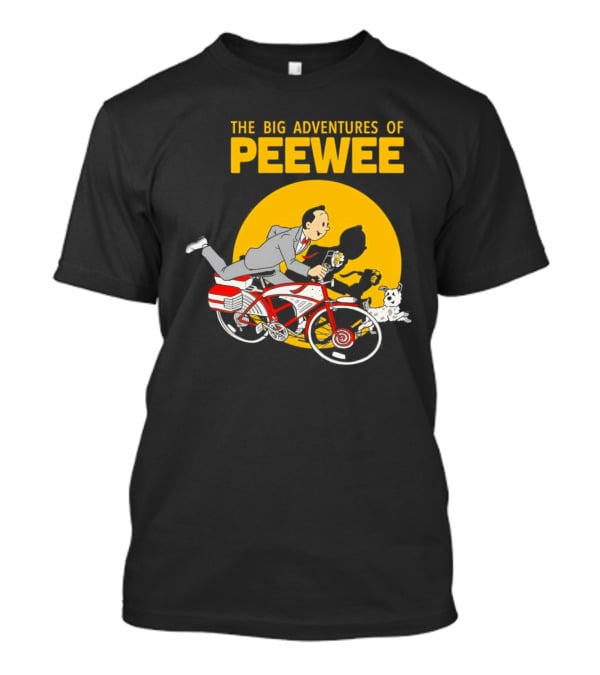 THE BIG ADVENTURES OF PEEWEE BICYCLE RUN WITH FLOWER AND DOG T-Shirt
