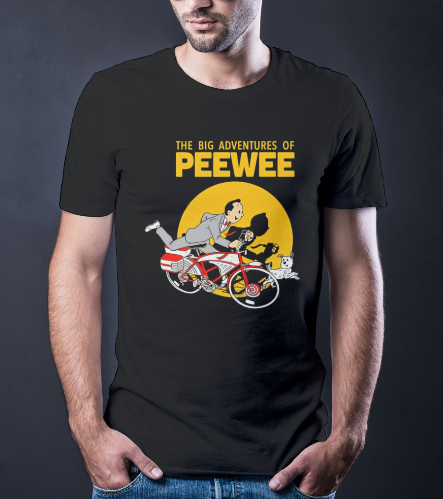 THE BIG ADVENTURES OF PEEWEE BICYCLE RUN WITH FLOWER AND DOG T-Shirt