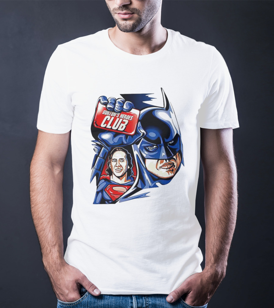 Burton's Heroes Club: Batman Fight Club Featuring Nicolas Cage As Superman T-Shirt