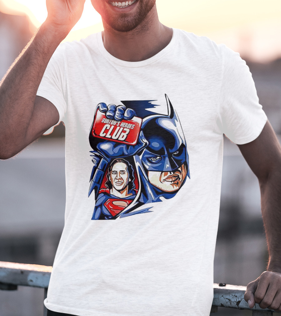 Burton's Heroes Club: Batman Fight Club Featuring Nicolas Cage As Superman T-Shirt