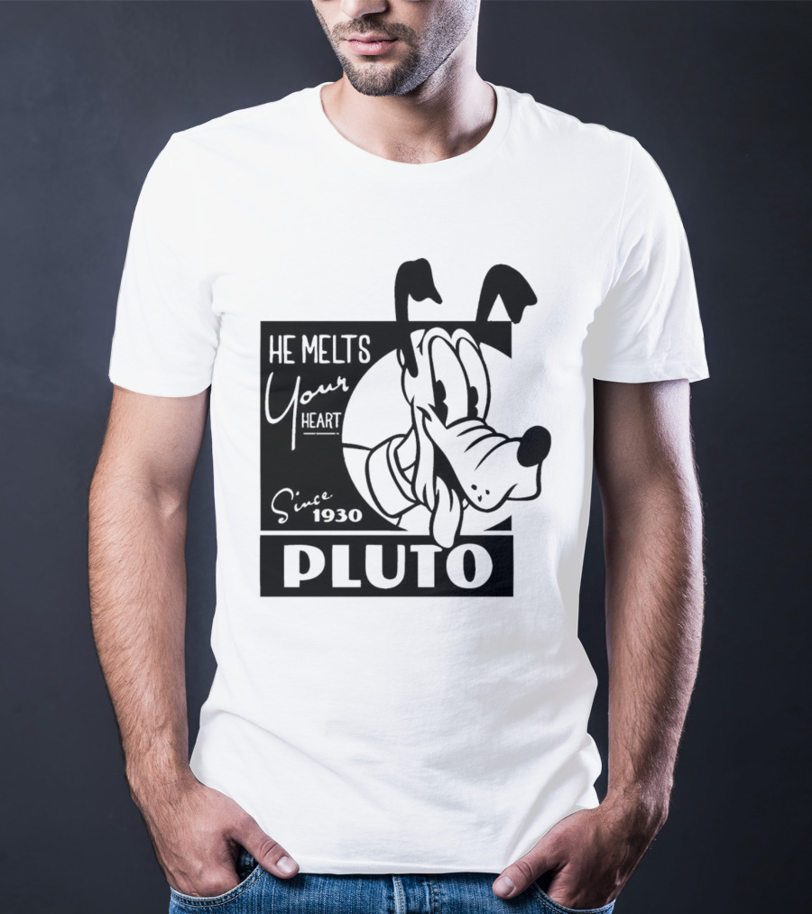 Pluto He Melts Your Heart Since 1930 T-Shirt