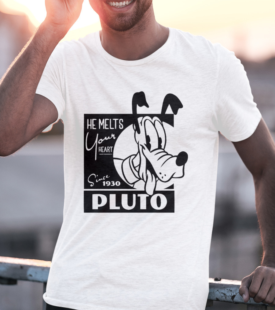 Pluto He Melts Your Heart Since 1930 T-Shirt