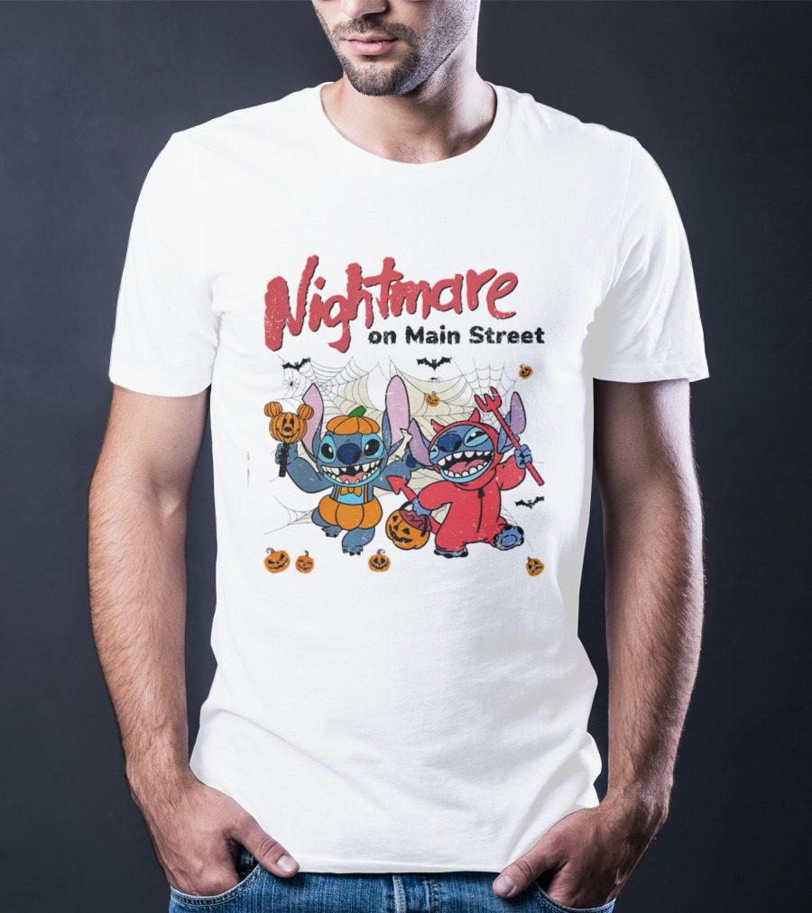 Nightmare On Main Street Halloween Disney Stitch T-Shirt