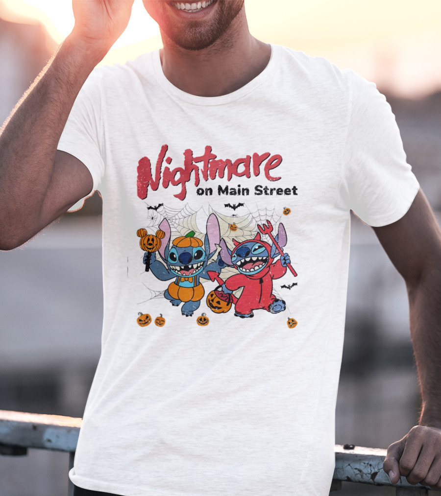Nightmare On Main Street Halloween Disney Stitch T-Shirt