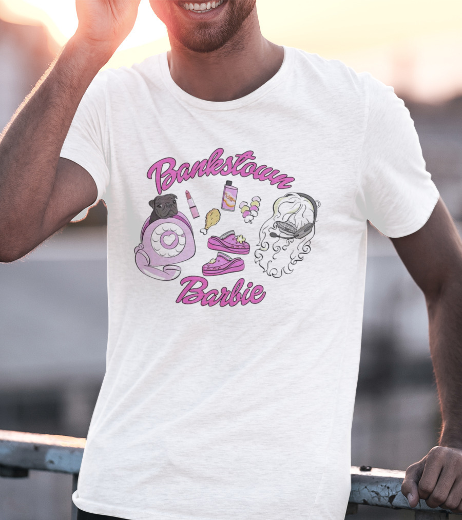 Bankstown Barbie Pug Retro Phone Makeup Chicken Crocs Headset T-Shirt