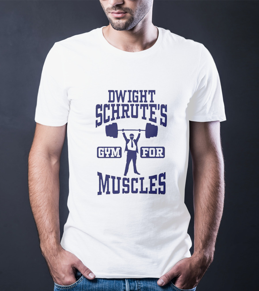 Dwight Schrute's Gym For Muscles Weightlifting Icon Fitness T-Shirt