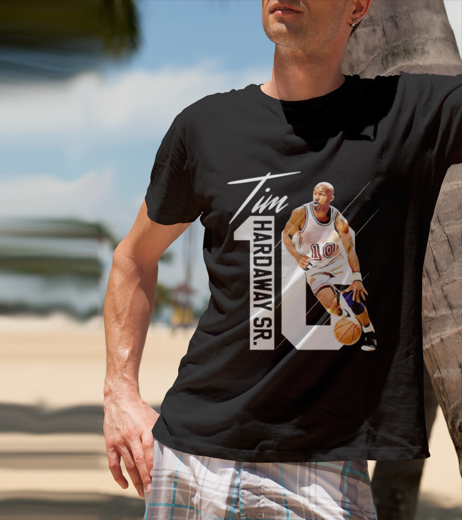 Tim Hardaway Sr. Basketball Number 10 Michigan Player T-Shirt