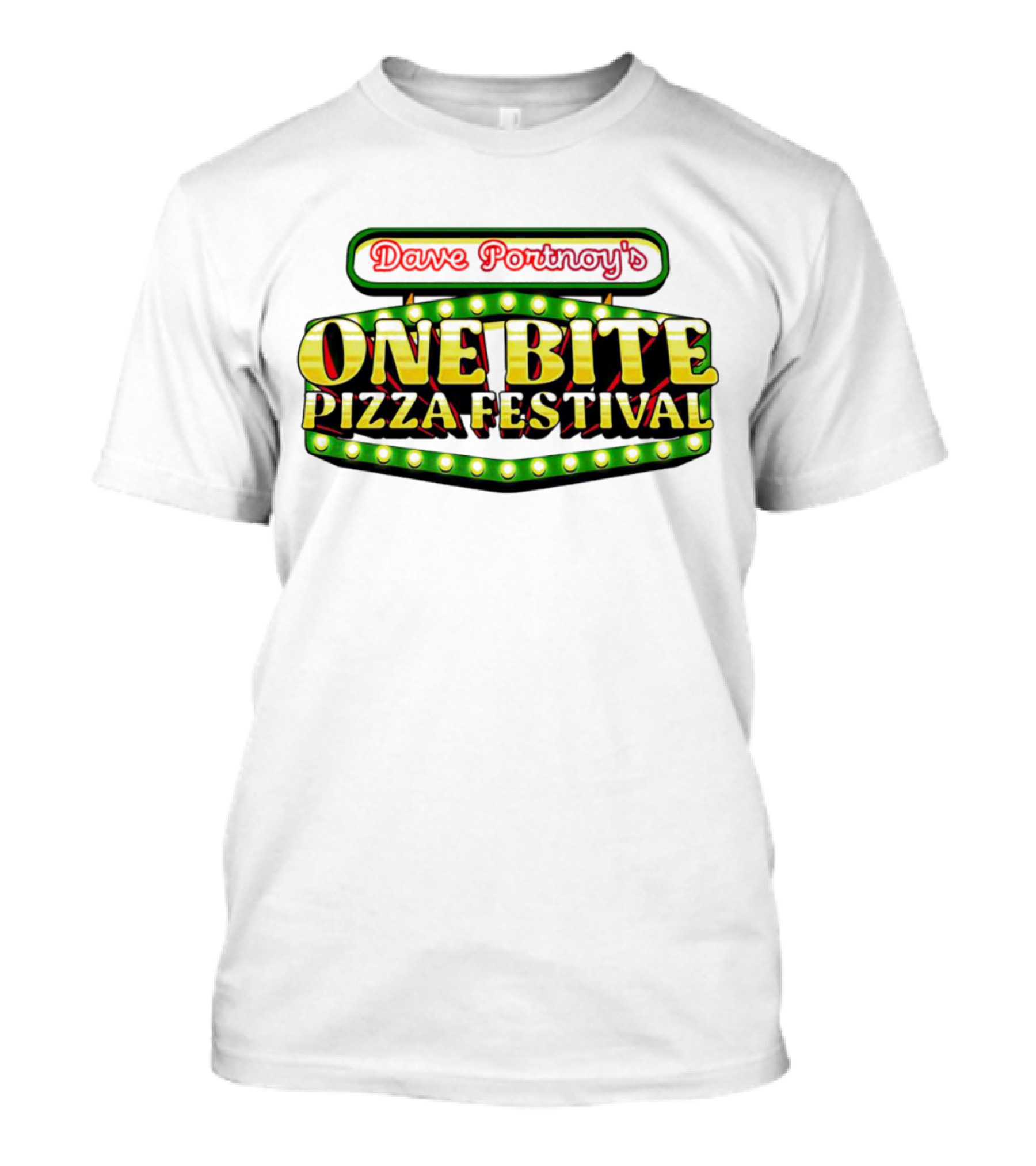 Dave Portnoy's One Bite Pizza Festival Neon Sign Aesthetic T-Shirt