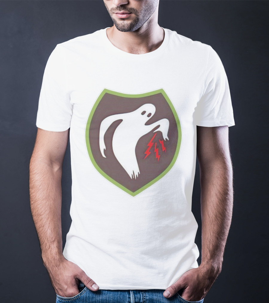 Ghost Army Shield Emblem With Lightning Bolts T-Shirt