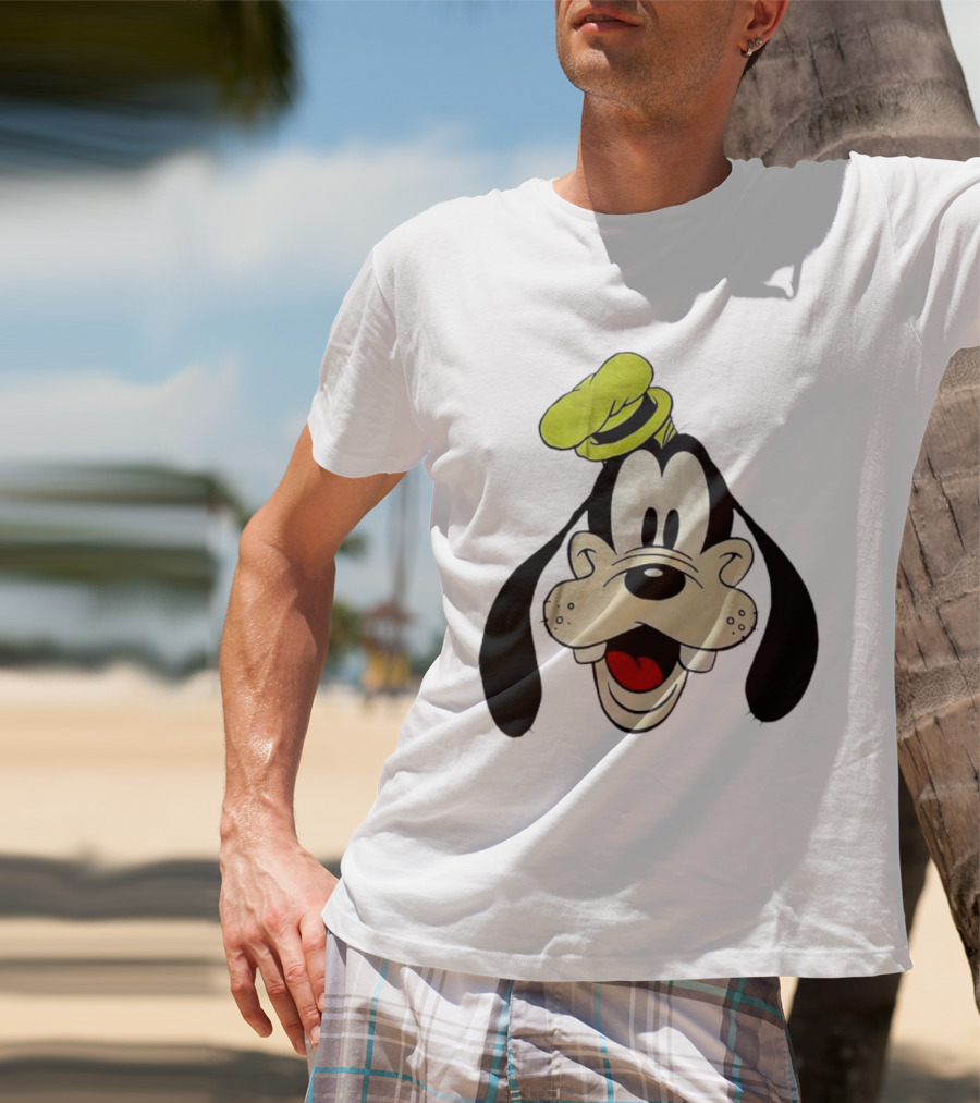 Yats Goofy Head Disney Character Face T-Shirt