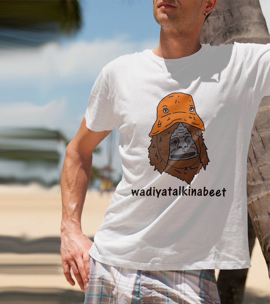 Big Lez Show Wadiyatalkinabeet Orange Hat Cartoon Character T-Shirt