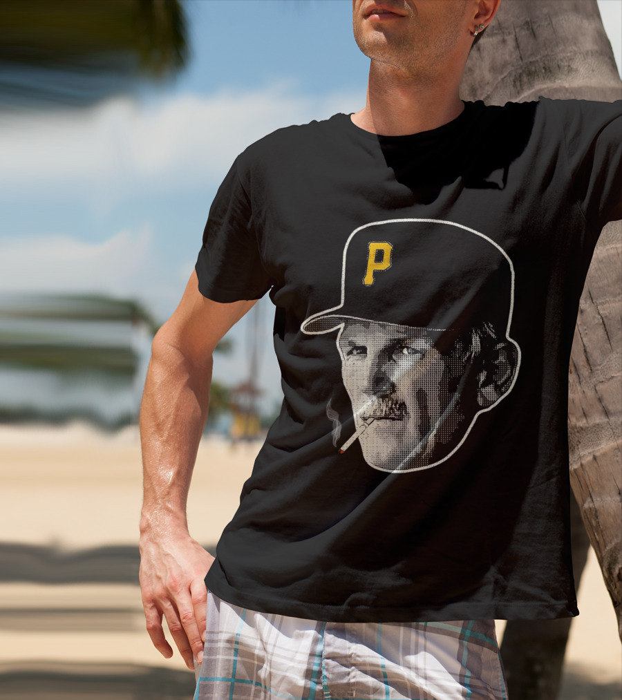 Jim Leyland Pittsburgh Pirates Manager Smoking Icon Baseball Cap T-Shirt
