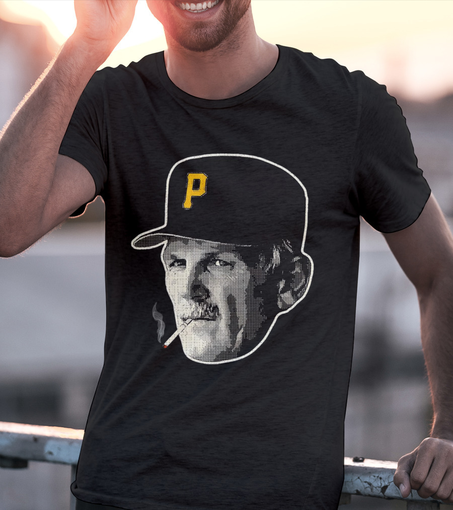 Jim Leyland Pittsburgh Pirates Manager Smoking Icon Baseball Cap T-Shirt