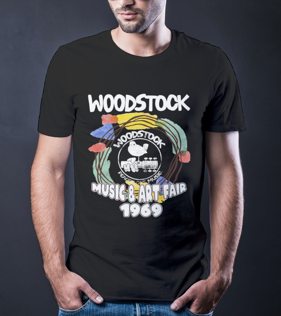 WOODSTOCK Music And Art Fair 1969 Peace And Music T-Shirt