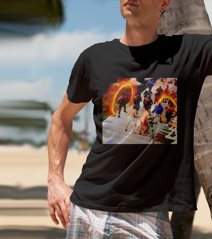 Montgomery Alabama Riverboat Fight Avengers Portal Scene Recreation T-Shirt