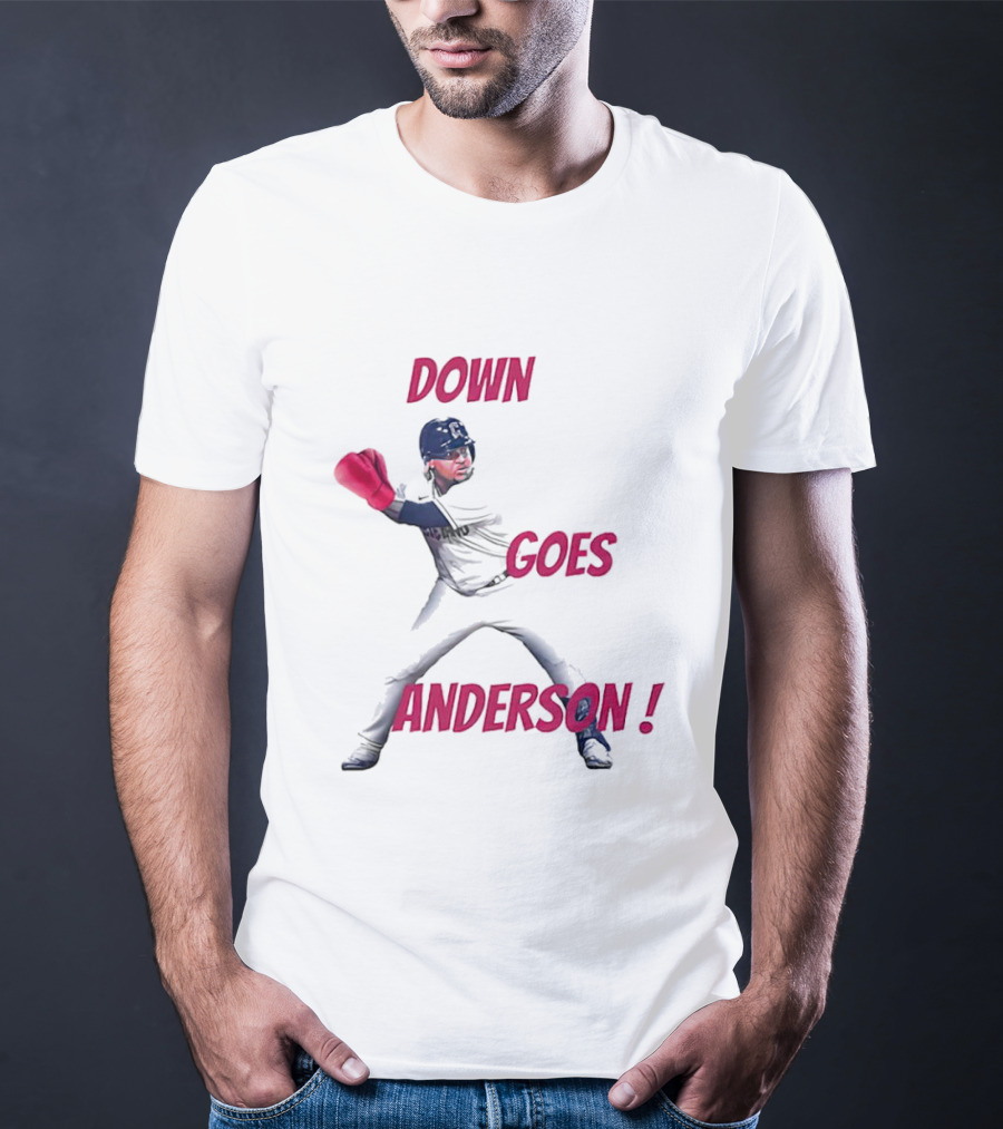 Down Goes Anderson Jose Ramirez Baseball Punch T-Shirt