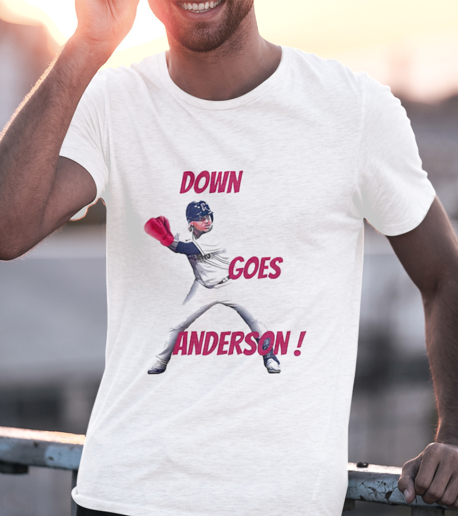 Down Goes Anderson Jose Ramirez Baseball Punch T-Shirt
