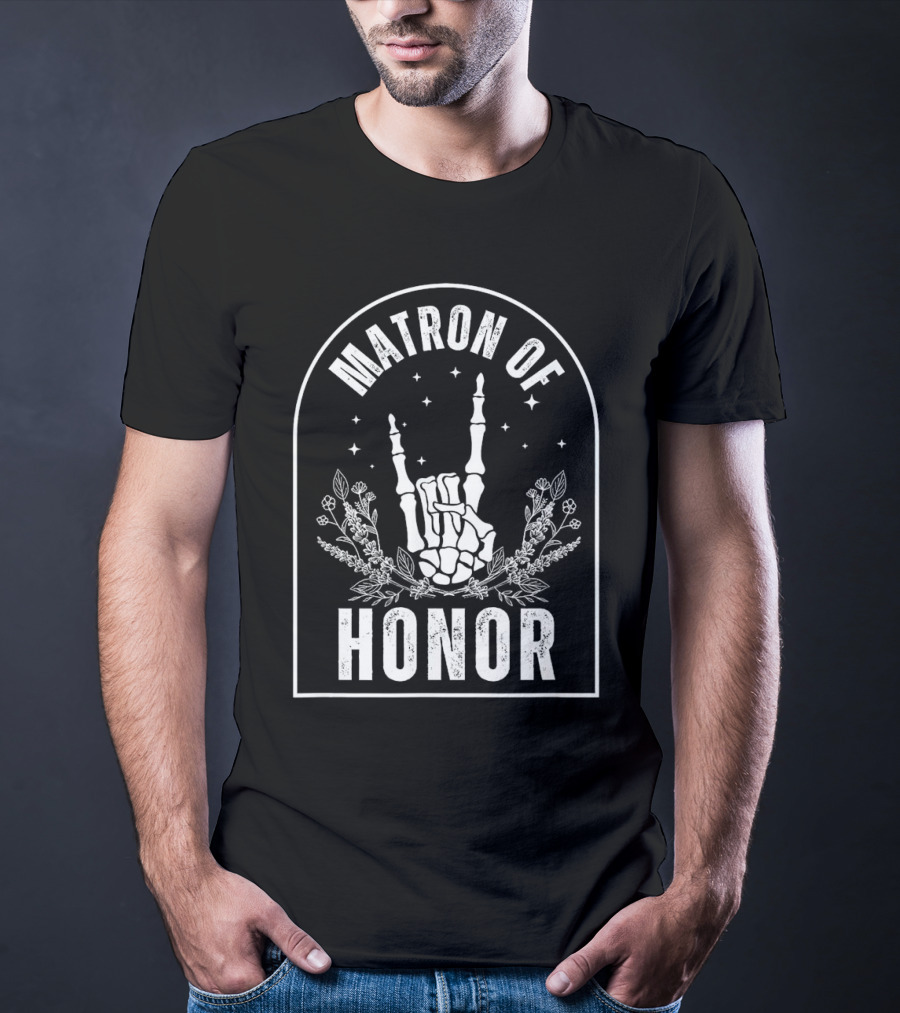 Matron Of Honor Simple Monochrome T-Shirt