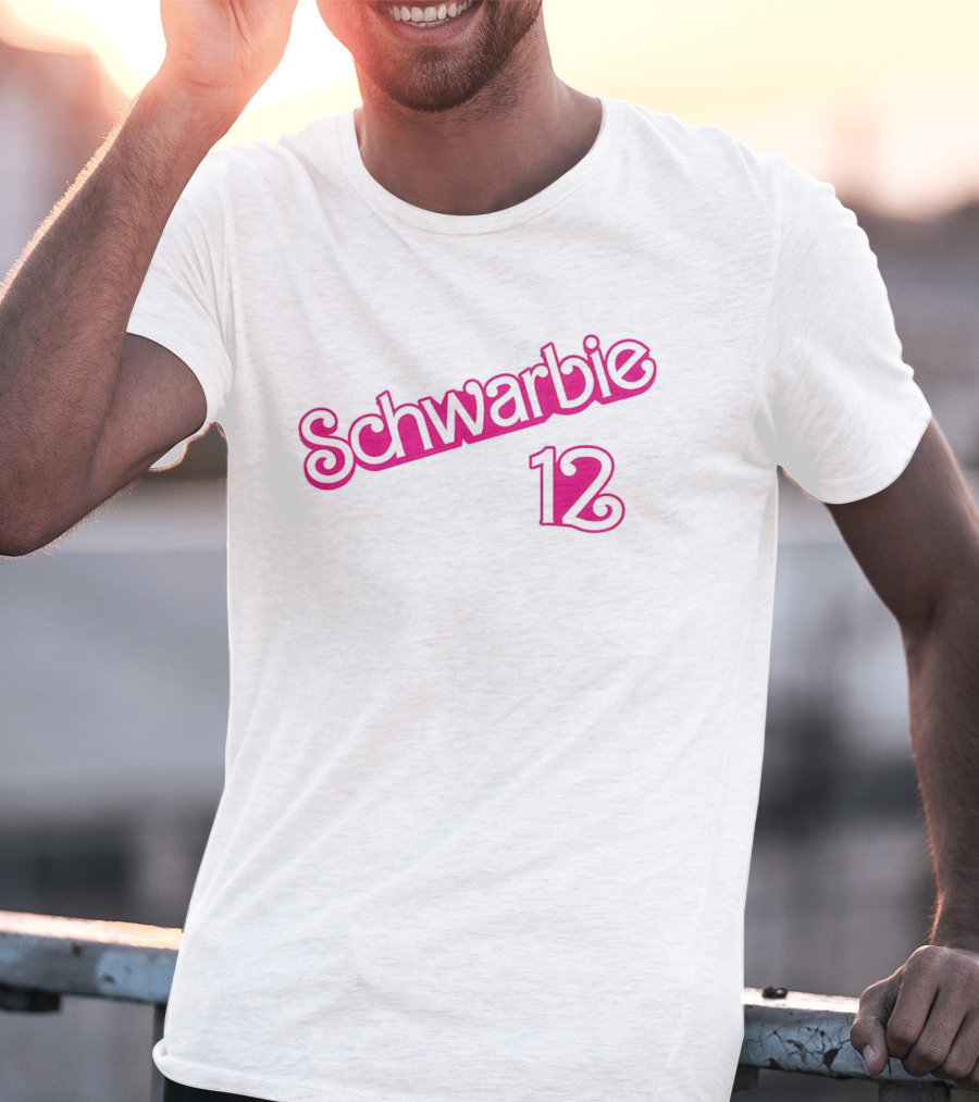 Schwarbie 12 Retro Style Typography T-Shirt