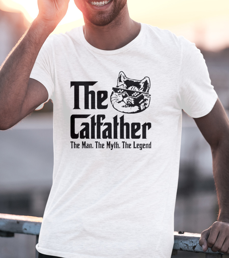 The Catfather The Man The Myth The Legend Iconic Cat Mafia T-Shirt