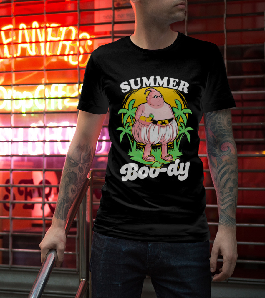 Summer Boo-dy Majin Buu Beach Vibes Palms Sun Fun T-Shirt