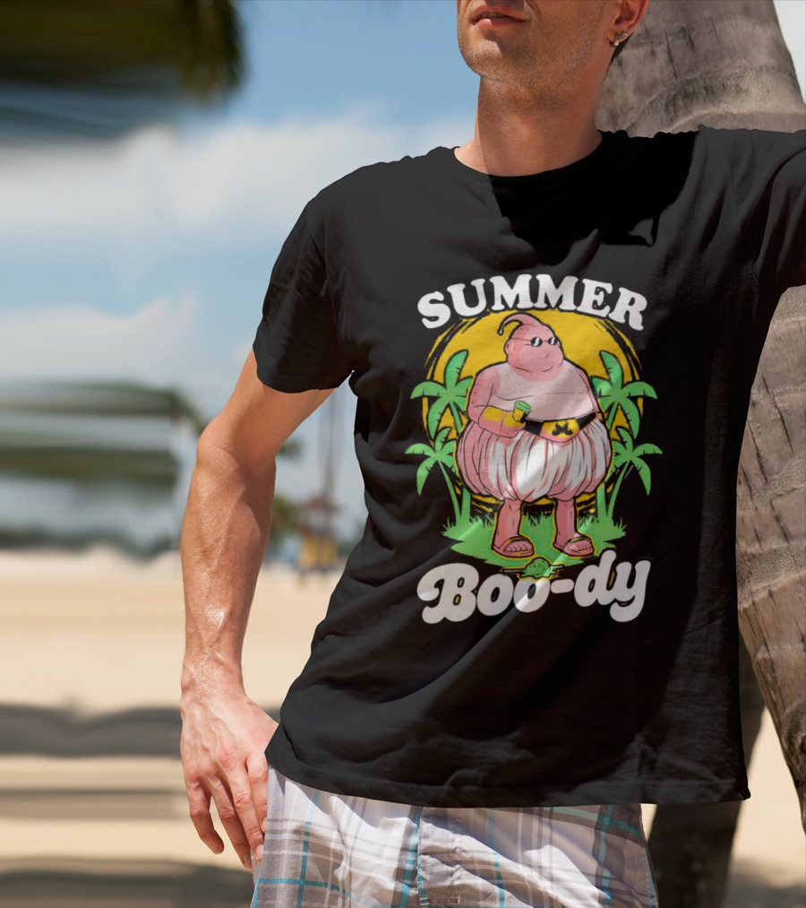 Summer Boo-dy Majin Buu Beach Vibes Palms Sun Fun T-Shirt