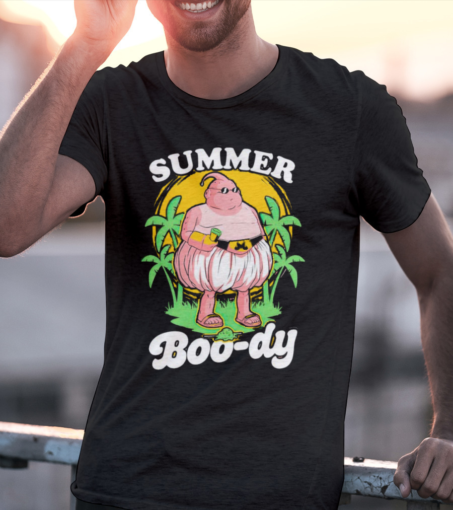 Summer Boo-dy Majin Buu Beach Vibes Palms Sun Fun T-Shirt