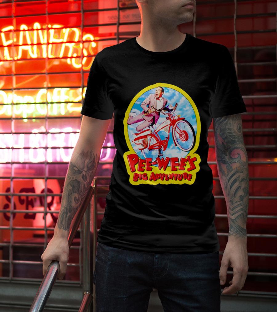 Pee Wee's Big Adventure Comedy Large Marge Bike Scene T-Shirt