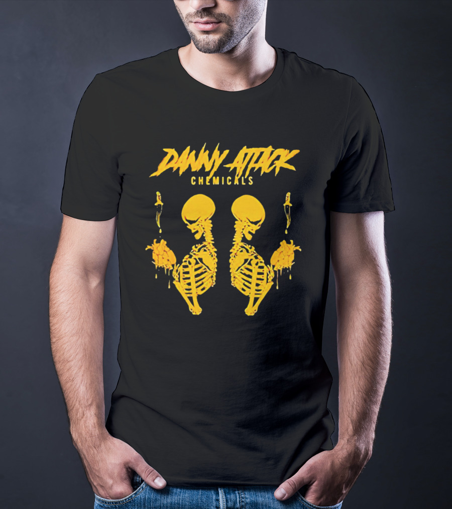 Danny Attack Chemicals Double Skeletons And Knives T-Shirt