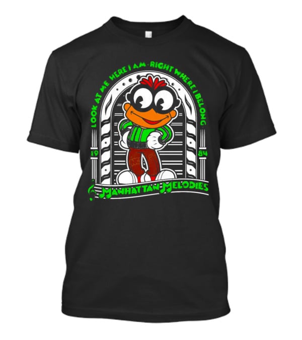 Look At Me Here I Am Right Where I Belong 1984 Manhattan Melodies Scooter T-Shirt