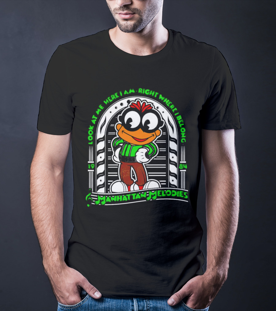 Look At Me Here I Am Right Where I Belong 1984 Manhattan Melodies Scooter T-Shirt