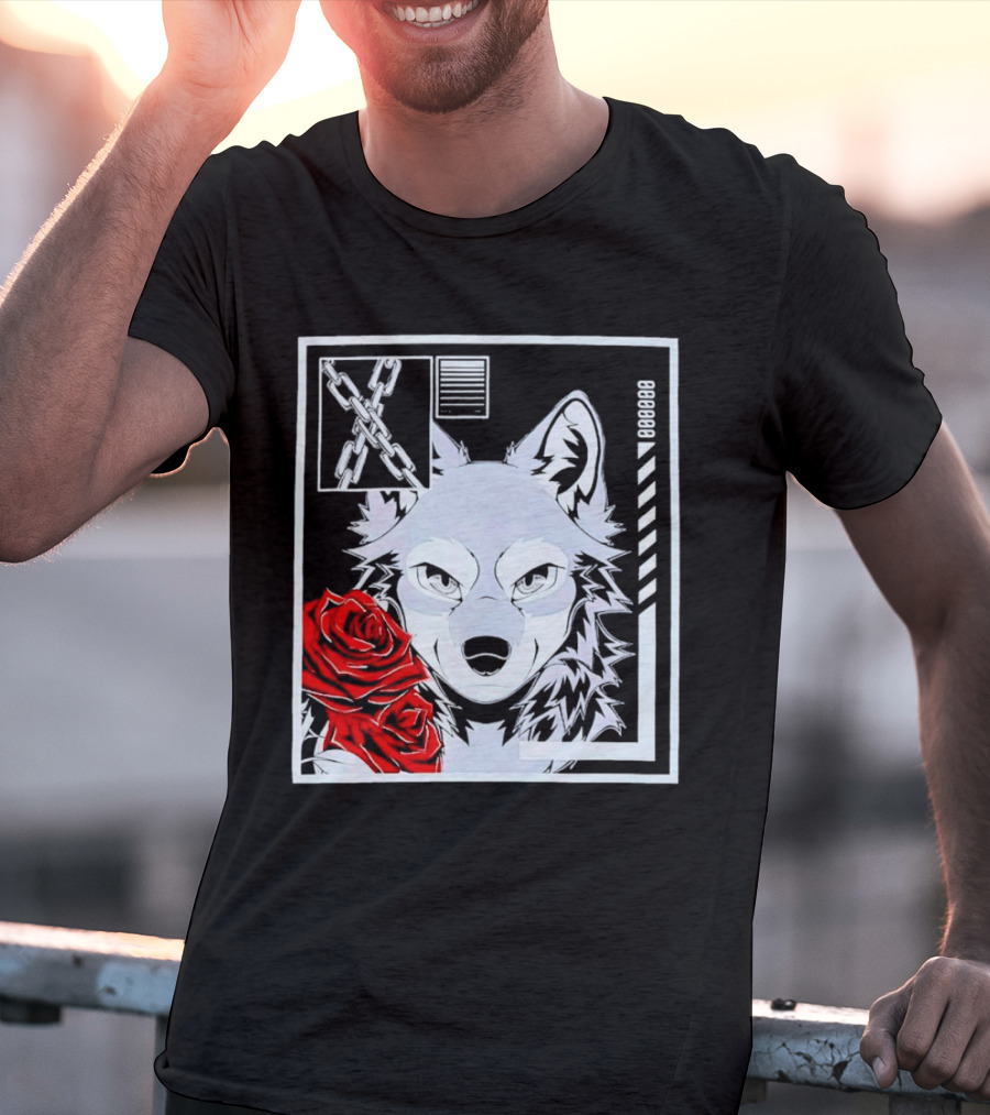 Wolf Rose Chains Red 88888 T-Shirt
