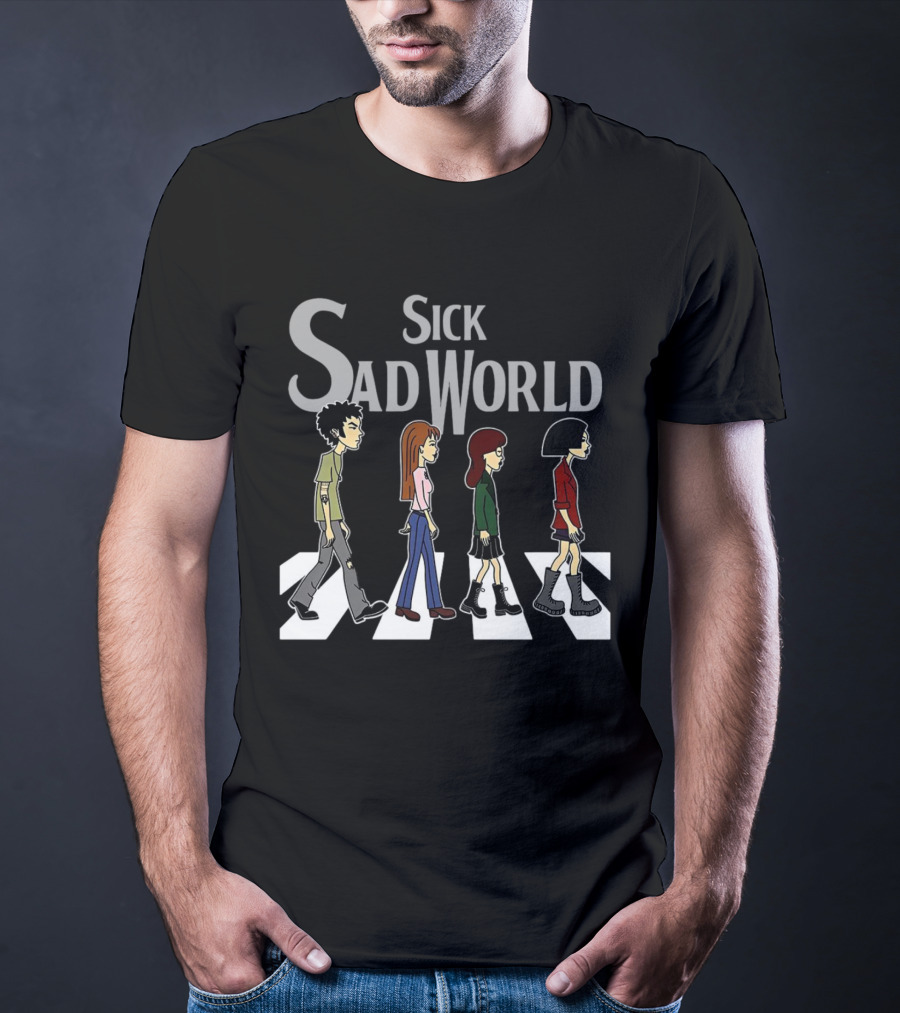 Sick Sad World Daria And Friends Abbey Road Cartoon T-Shirt