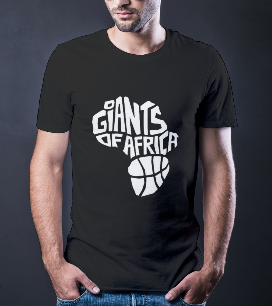 Toronto Raptors Giants Of Africa Basketball Map T-Shirt