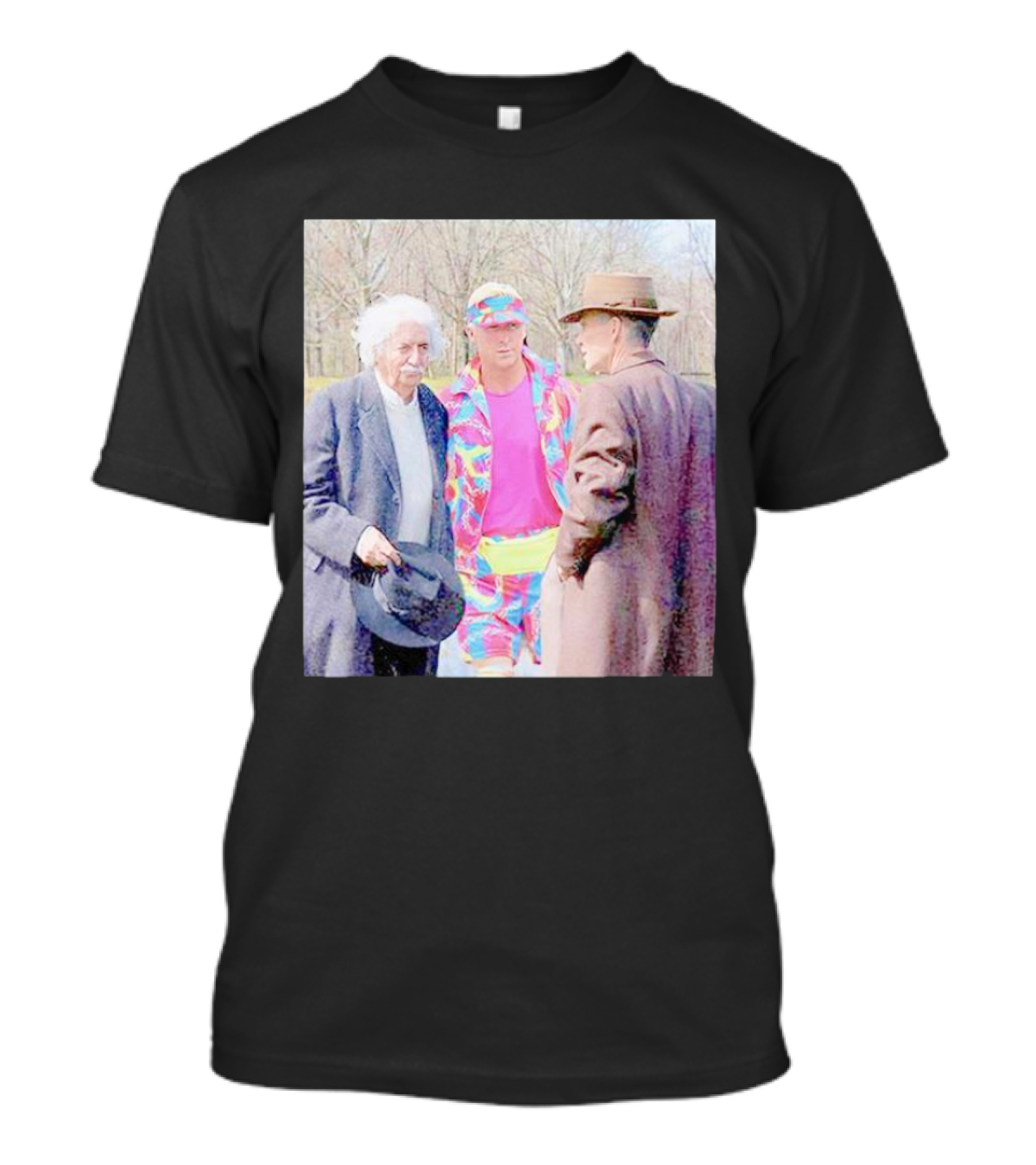 Albert Einstein Oppenheimer Ken Barbie Funny Barbenheimer Iconic Meeting T-Shirt