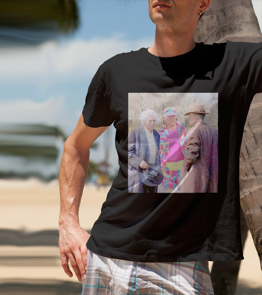 Albert Einstein Oppenheimer Ken Barbie Funny Barbenheimer Iconic Meeting T-Shirt