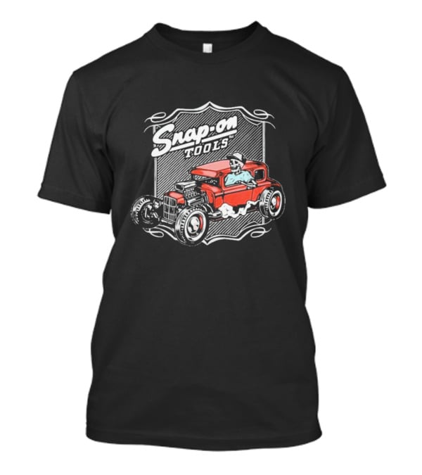 Snap-On Tools Vintage Red Hot Rod With Skeleton Driver T-Shirt