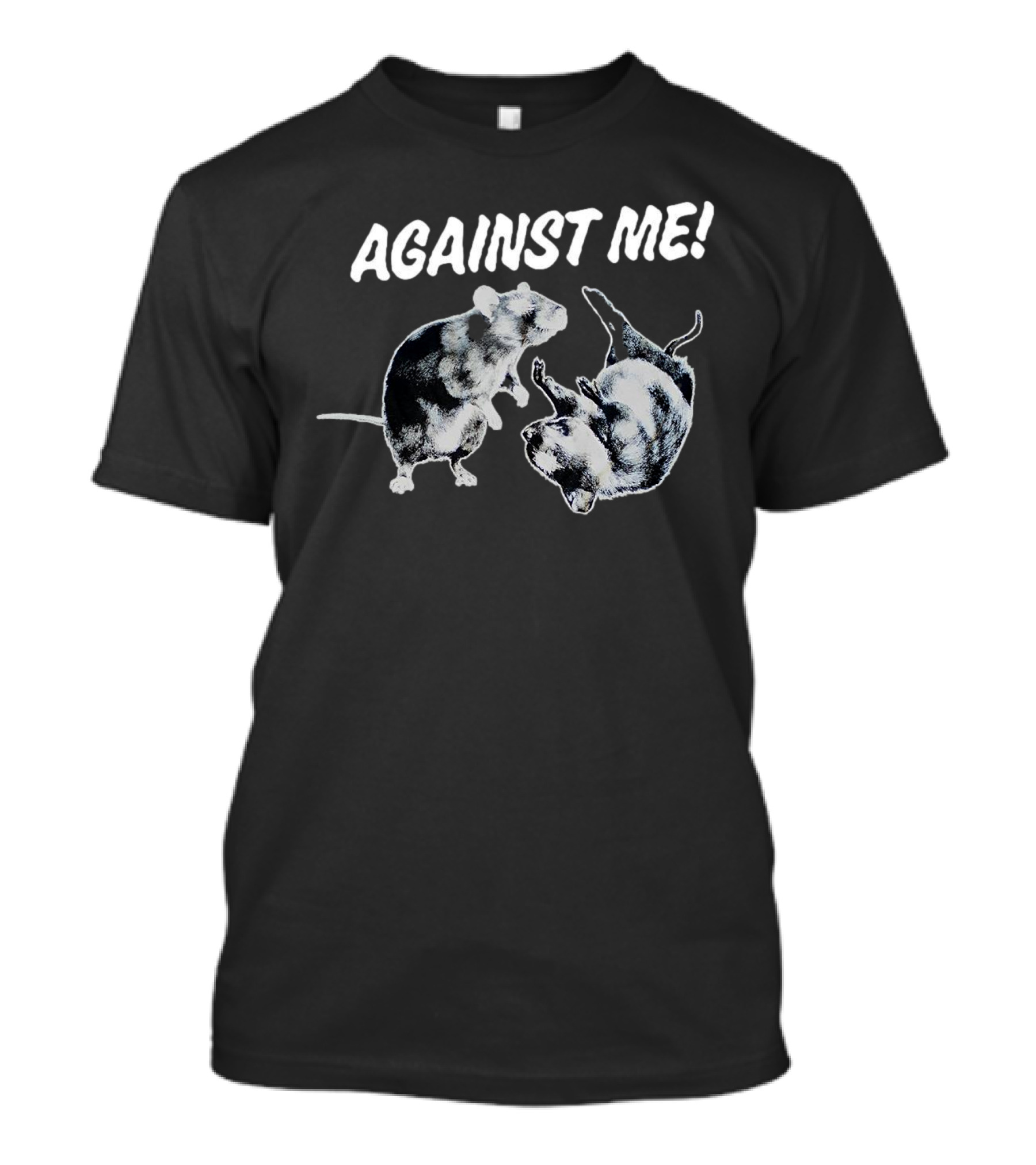Against Me Rats Two Black And White Rodents T-Shirt
