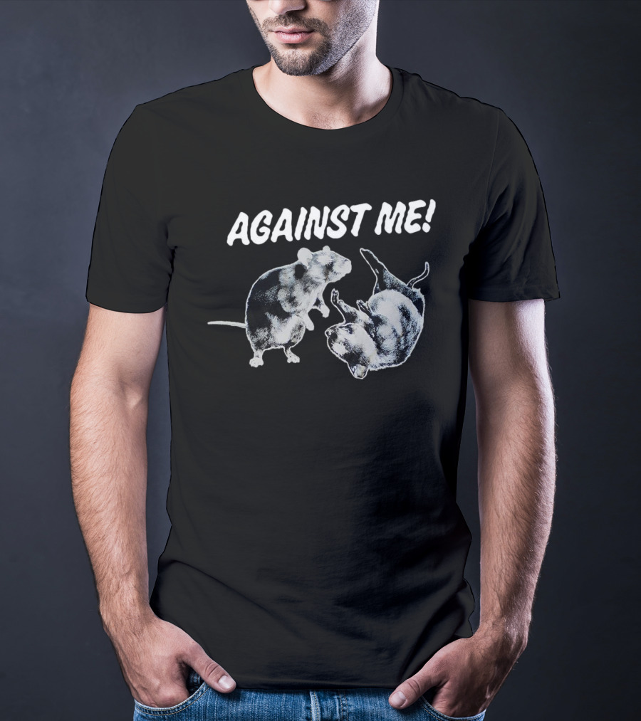 Against Me Rats Two Black And White Rodents T-Shirt