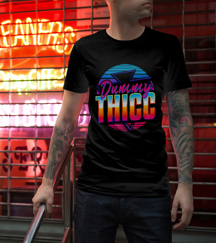 Dummy Thicc 80s Retro Vaporwave Aesthetic T-Shirt
