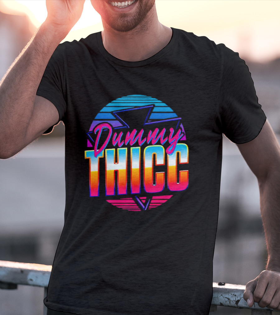 Dummy Thicc 80s Retro Vaporwave Aesthetic T-Shirt