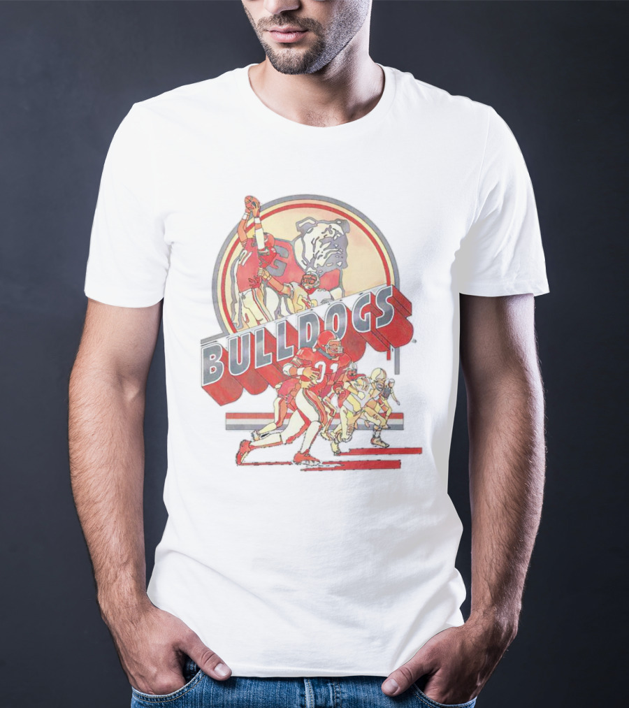 Georgia Bulldogs UGA Throwback Player Bulldogs Football T-Shirt